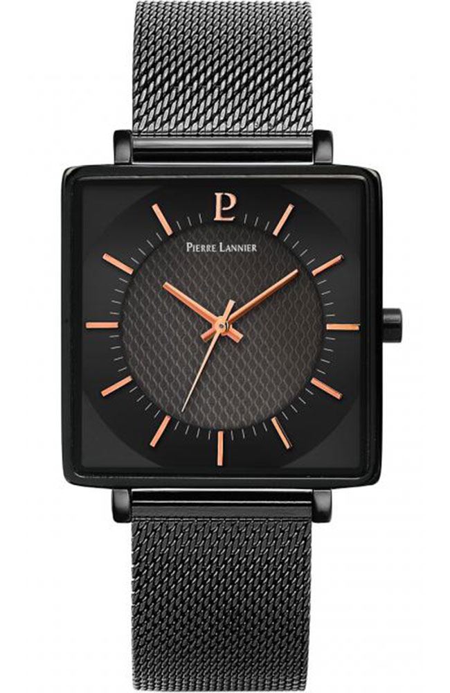 PIERRE LANNIER Lecare Black Stainless Steel Bracelet 211J438 - E-oro.gr PIERRE  LANNIER ΑΝΔΡΙΚΑ ΡΟΛΟΓΙΑ