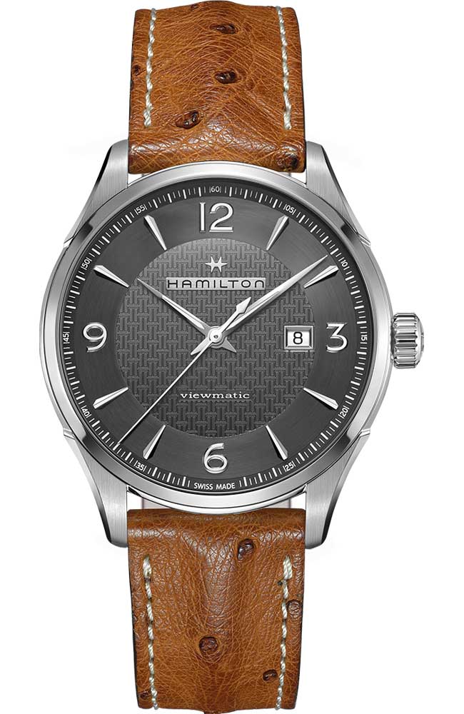 HAMILTON Jazzmaster Viewmatic Automatic Brown Leather Strap H32755851 -  E-oro.gr HAMILTON ΑΝΔΡΙΚΑ ΡΟΛΟΓΙΑ