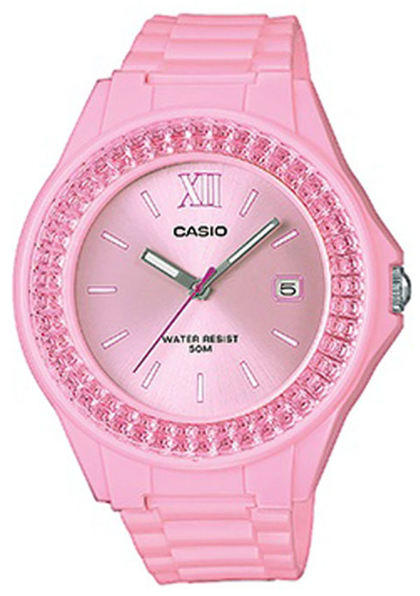 Ladies Watch CASIO Collection Crystals Pink Rubber Strap LX-500H-4E2VEF -  E-oro.gr CASIO WATCHES