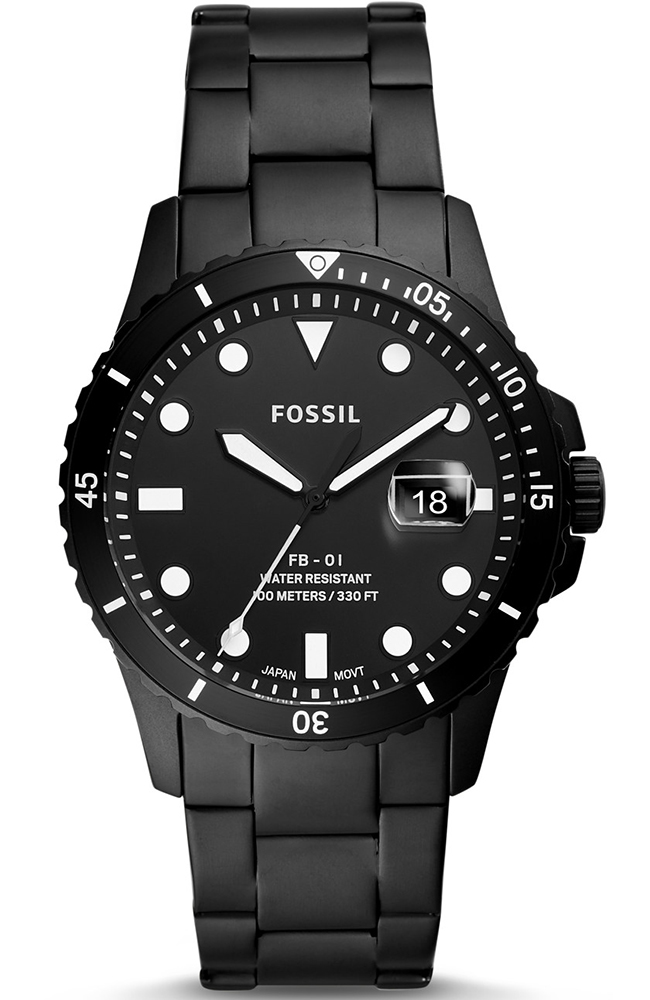 Men's Watch FOSSIL FB01 Black Stainless Steel Bracelet FS5659 - E-oro.gr  FOSSIL WATCHES