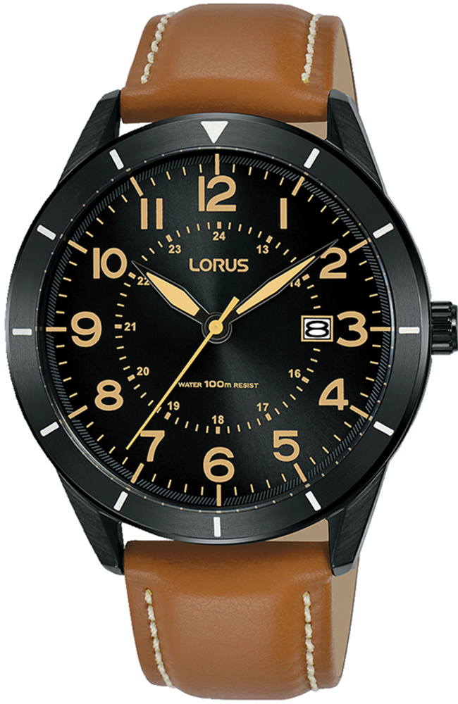 lorus leather watch