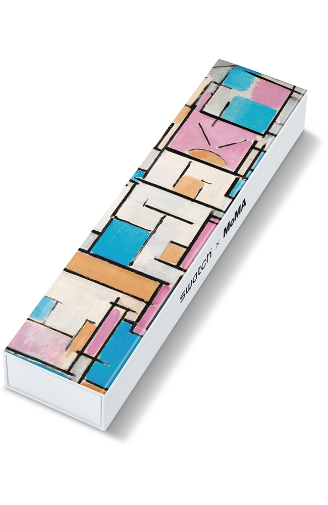 SWATCH Composition In Oval With Color Planes 1 By Piet Mondrian Multicolor  Rubber Strap GZ350 - E-oro.gr SWATCH ΡΟΛΟΓΙΑ