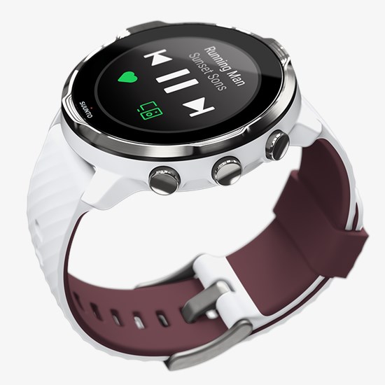 Men's Watch SUUNTO 7 White Burgundy White Rubber Strap SS050380000 -  E-oro.gr SUUNTO WATCHES