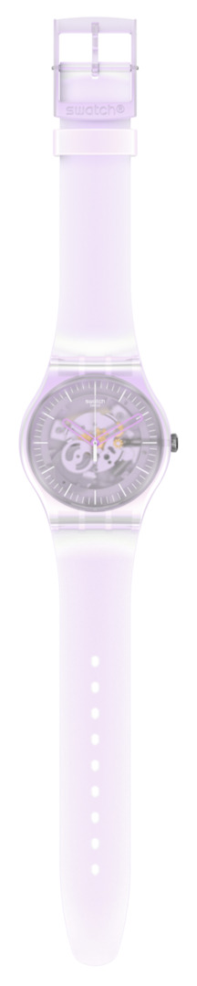 Ladies Watch SWATCH Pink Mist Pink Rubber Strap SUOK155 - E-oro.gr SWATCH  WATCHES