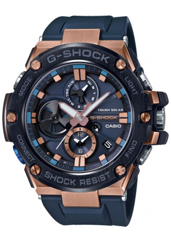 CASIO G-SHOCK GST-B100 Bluetooth ソーラー Casio Cronógrafo Masculino G-steel Bluetooth Triplo GST-B100D-1AER