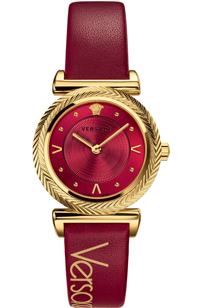 Ladies Watch VERSACE V VERE00418 -Motif Gold Red Leather  display picture 3
