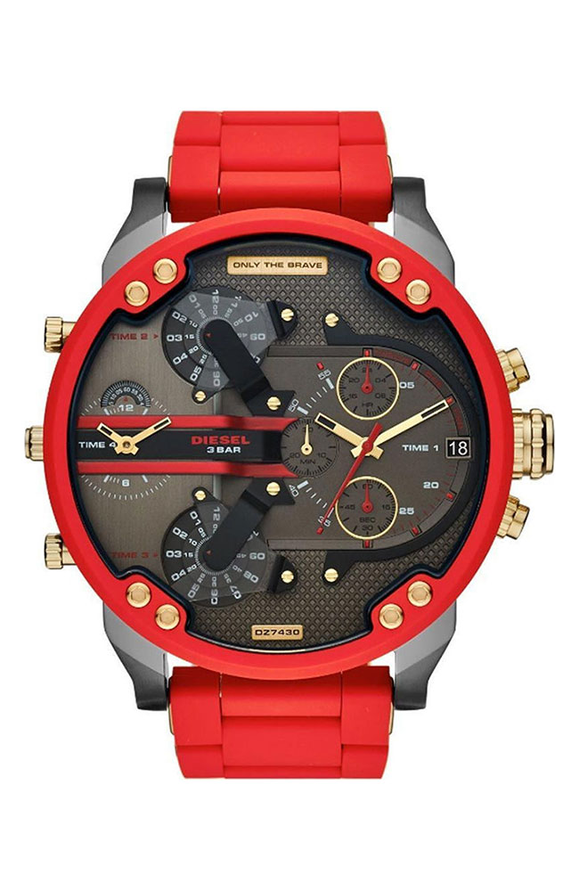 Men's Watch DIESEL Daddy Red Stainless Steel Chronograph