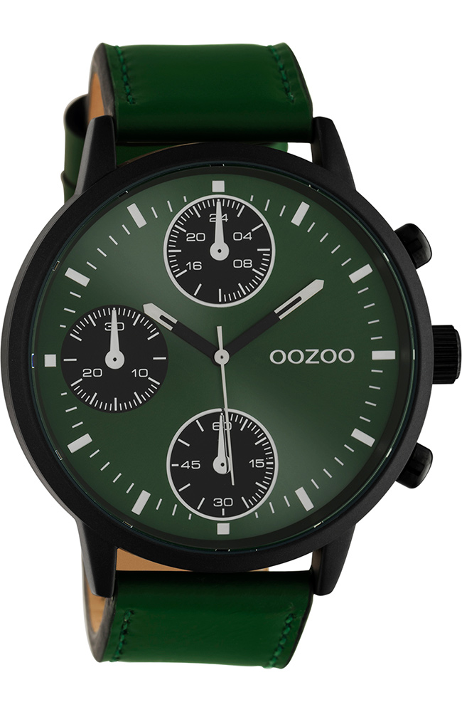 Men's Watch OOZOO Timepieces Green Leather Strap C10667