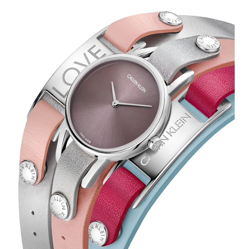 Ladies Watch CALVIN KLEIN My Calvins Pink Leather Strap K9D231ZZ