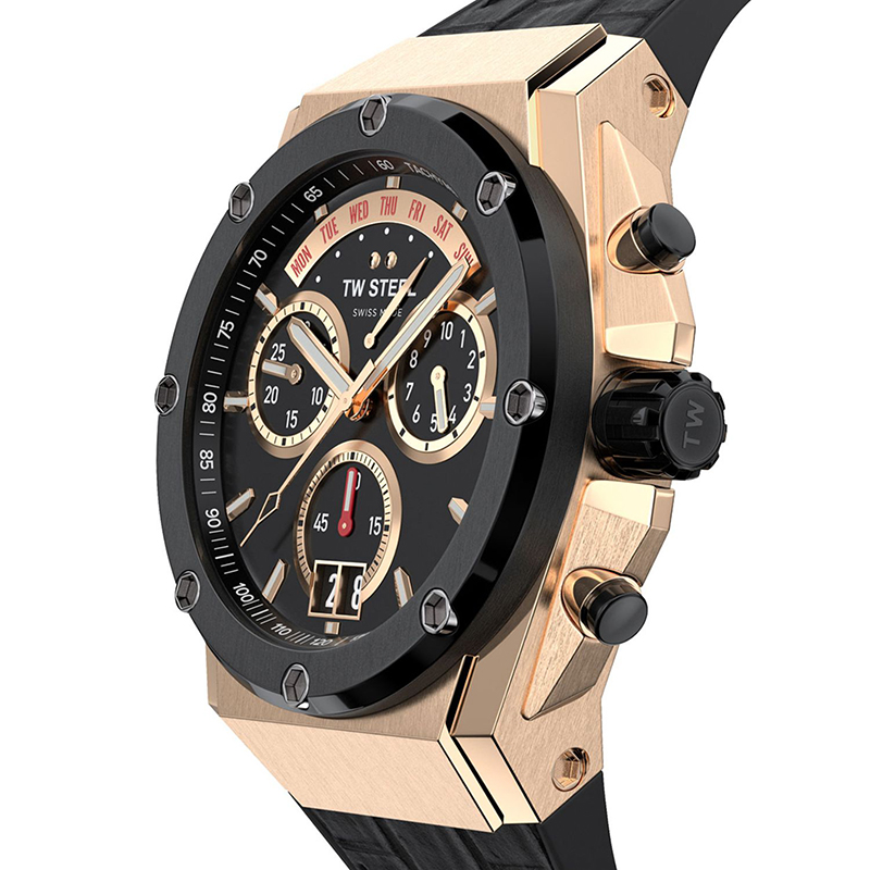 Montre TW-Steel ACE131 ACE Genesis Chronographe - Édition Limitée - Boîtier 44mm Acier - Cadran Vert - Étanche 20ATM