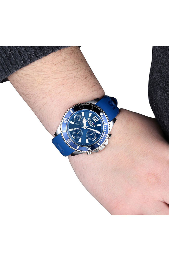 Watch R3251161003 Men's Watch SECTOR 230 Blue Rubber Strap R3251161047