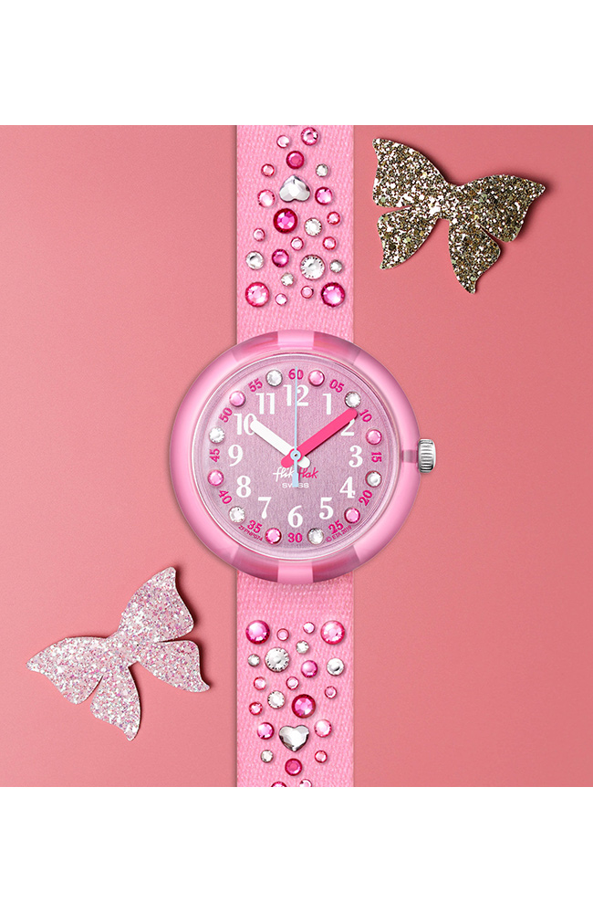 Flak Fpnp074 Fpnp074 Kids Watch FLIK FLAK Millefeux Crystals Pink