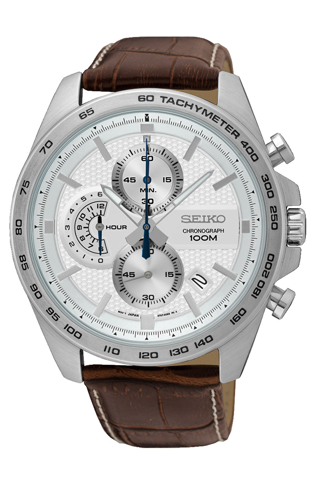 Men's Watch SEIKO Conceptual Series Brown Leather Chronograph