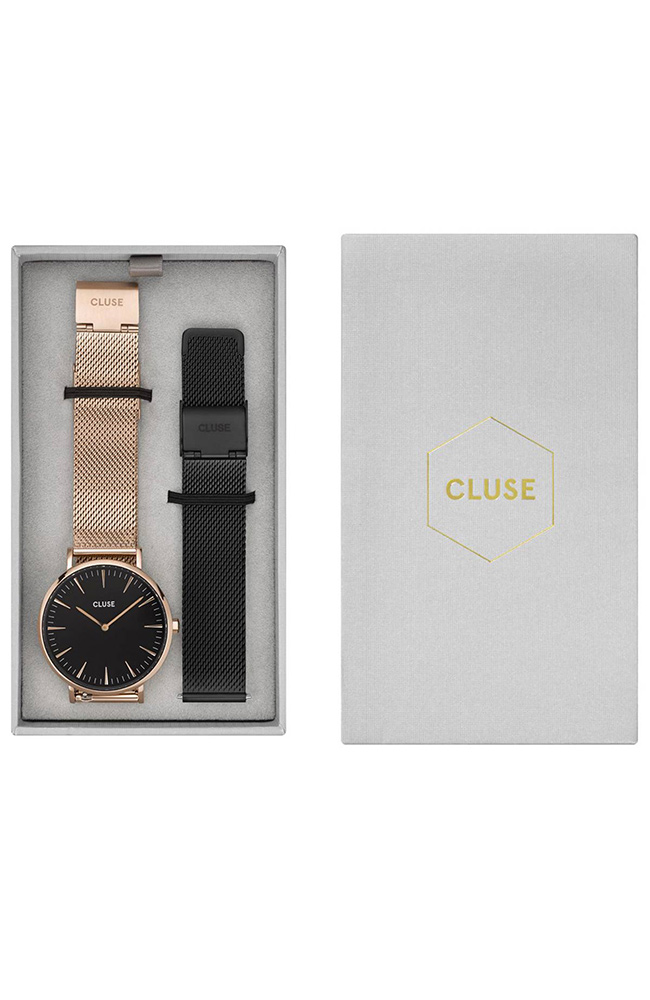 Ladies Watch CLUSE La Boheme BoxSet Rose Gold Stainless Steel