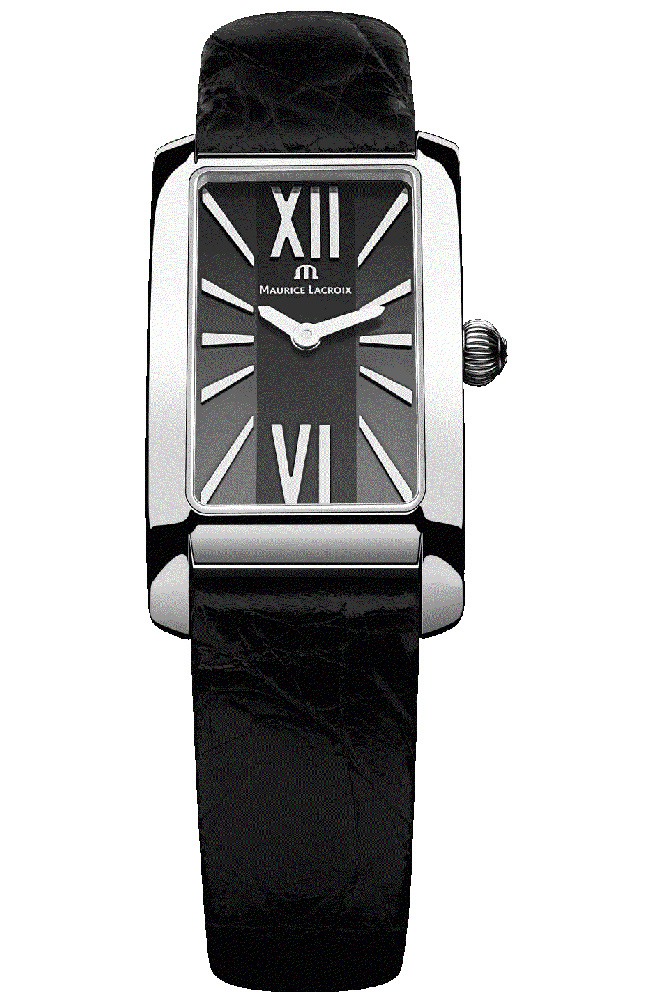 Ladies Watch MAURICE LACROIX Fiaba Black Leather Strap FA2164