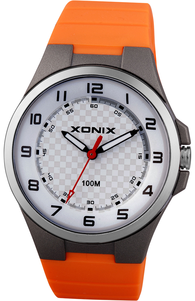 Men's Watch XONIX Orange Rubber Strap AAP102 Eoro.gr XONIX WATCHES
