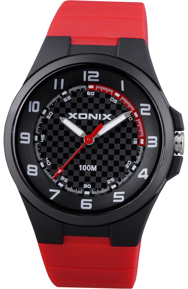 Men's Watch XONIX Red Rubber Strap AAP103 Eoro.gr XONIX WATCHES
