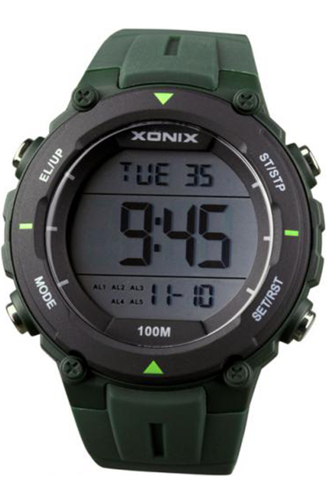 Men's Watch XONIX Khaki Rubber Strap DAU003 Eoro.gr XONIX WATCHES