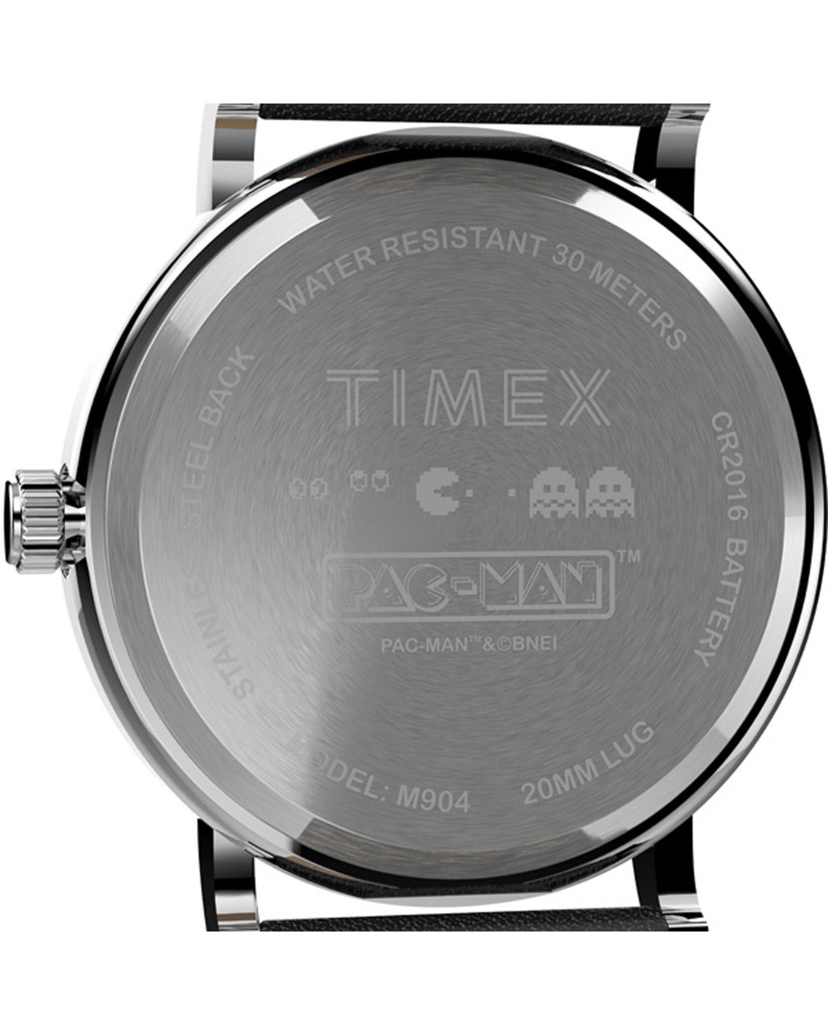 Men's Watch TIMEX Weekender PacMan Black Leather Strap TW2V06100   TIMEX WATCHES