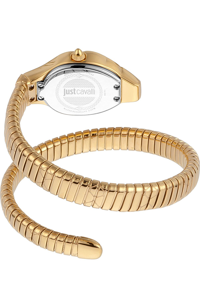 Ladies Watch JUST CAVALLI Signature Snake Crystals Gold Stainless Steel