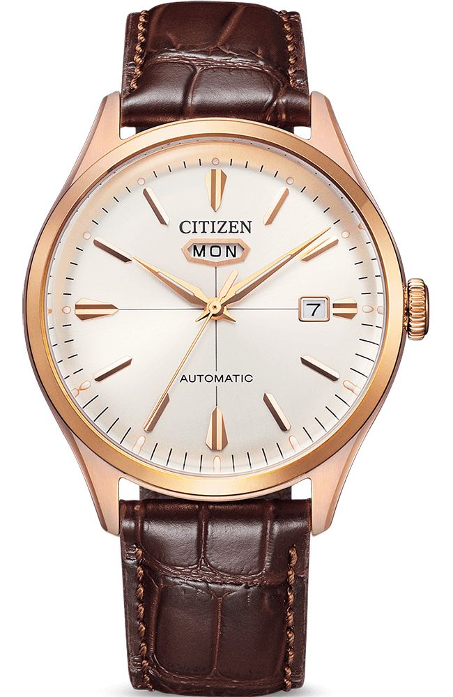 Men's Watch CITIZEN Gents C7 Series Automatic Brown Leather Strap NH8393- 05AE - E-oro.gr CITIZEN WATCHES