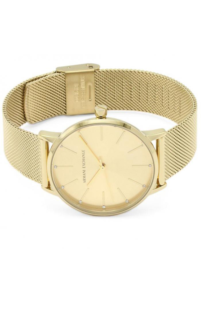 Ladies Watch ARMANI EXCHANGE Ultra Thin Crystals Gold Stainless