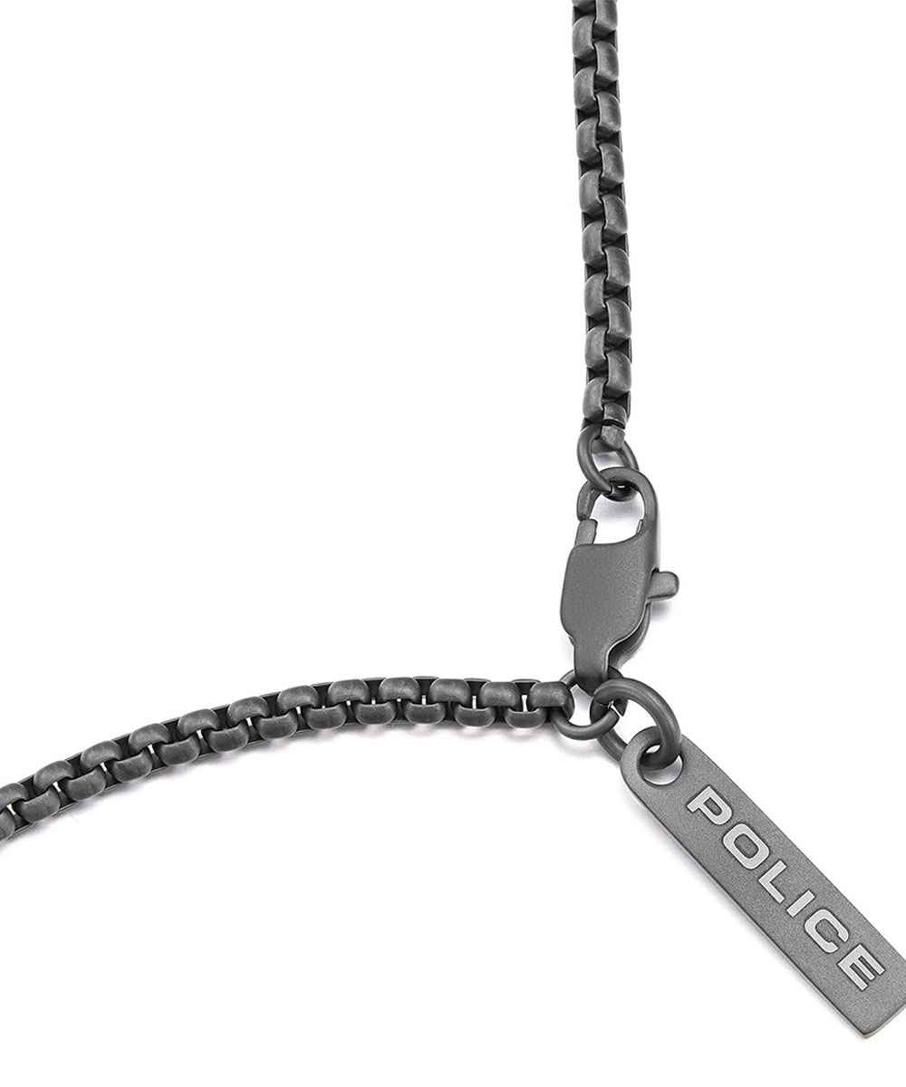 Men's Necklace POLICE Black Stainless Steel Necklace PEAGN0001406 -  E-oro.gr POLICE JEWELS