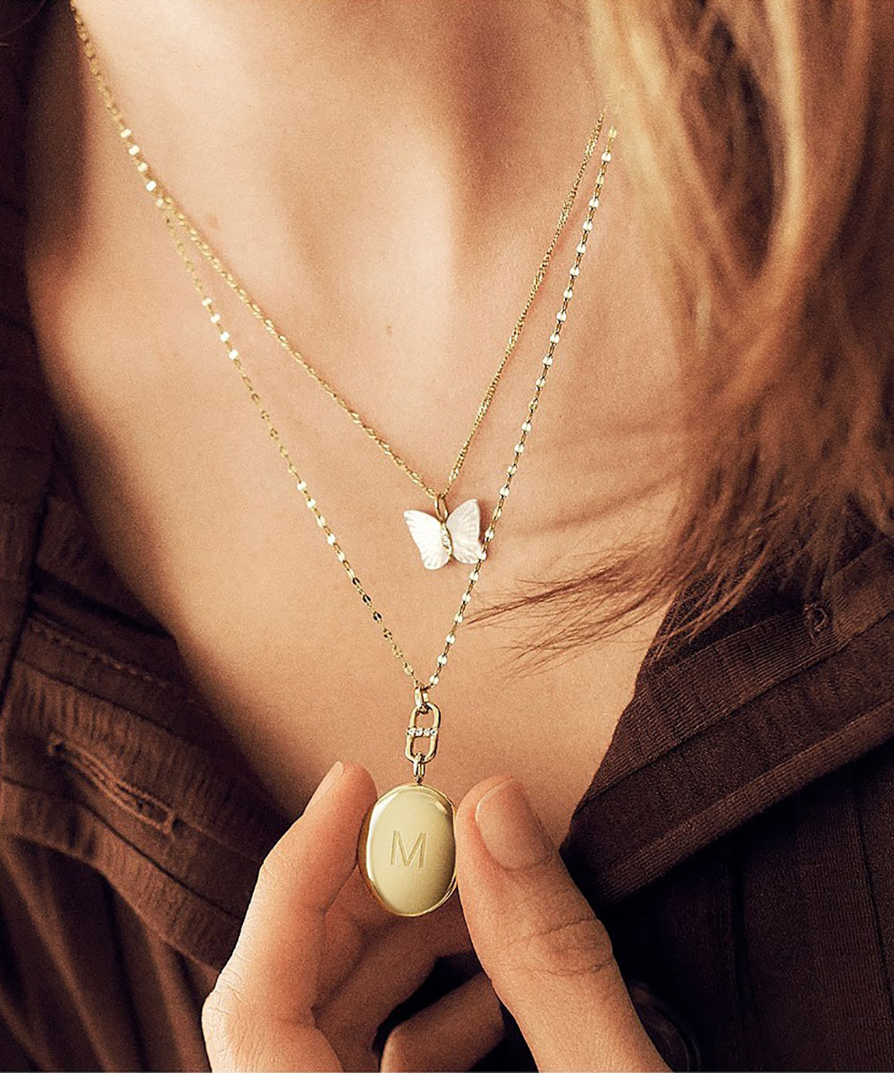 Ladies Necklace FOSSIL Gold Stainless Steel Necklace JF04424710