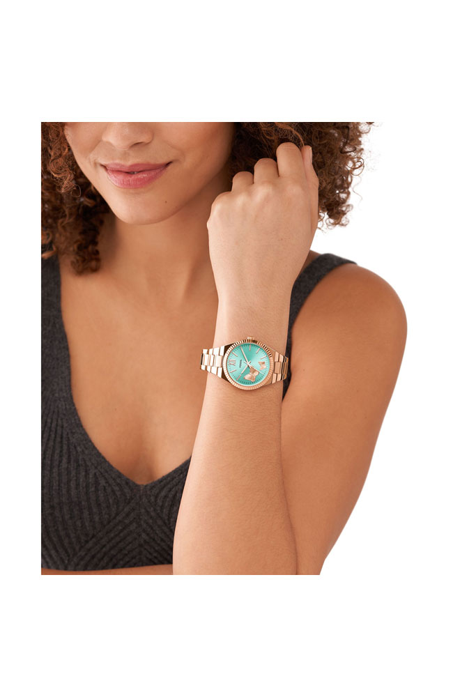 Ladies Watch FOSSIL Scarlette Rose Gold Stainless Steel Bracelet