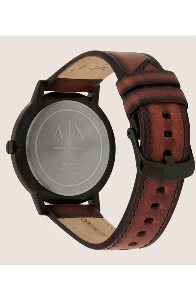 Brown Leather Watch Armani Ax2706 AX2706 Armani Exchange Cayde Watch