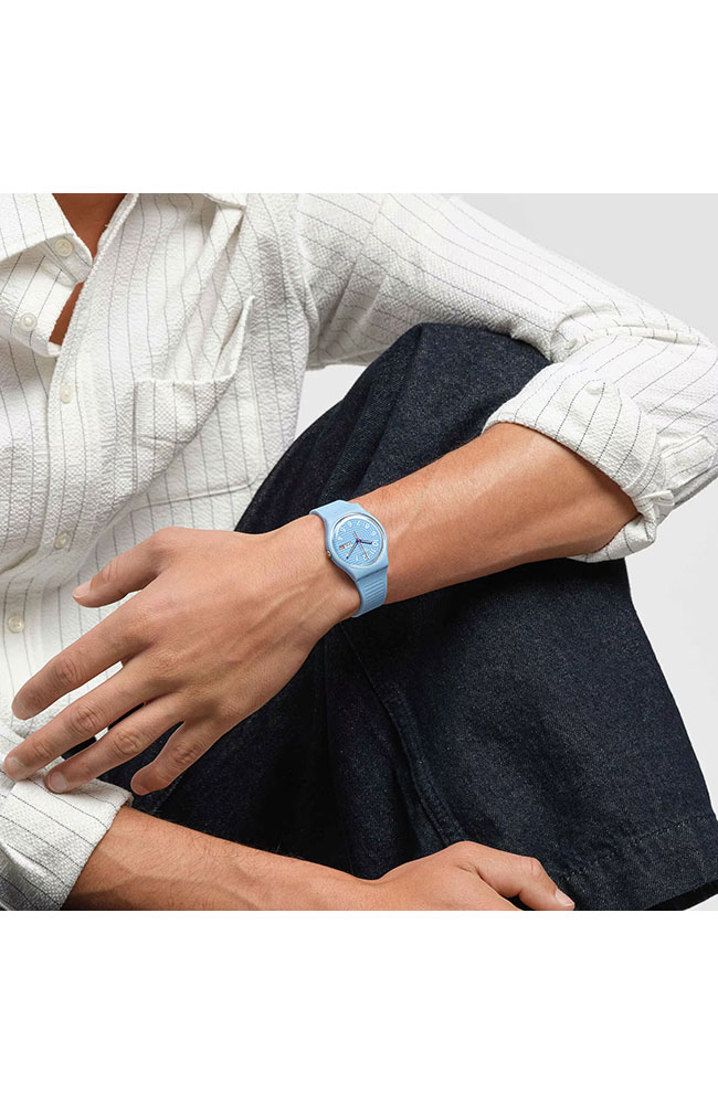 Unisex Watch SWATCH Trendy Lines In The Sky Rubber Strap SO28S704 - E ...