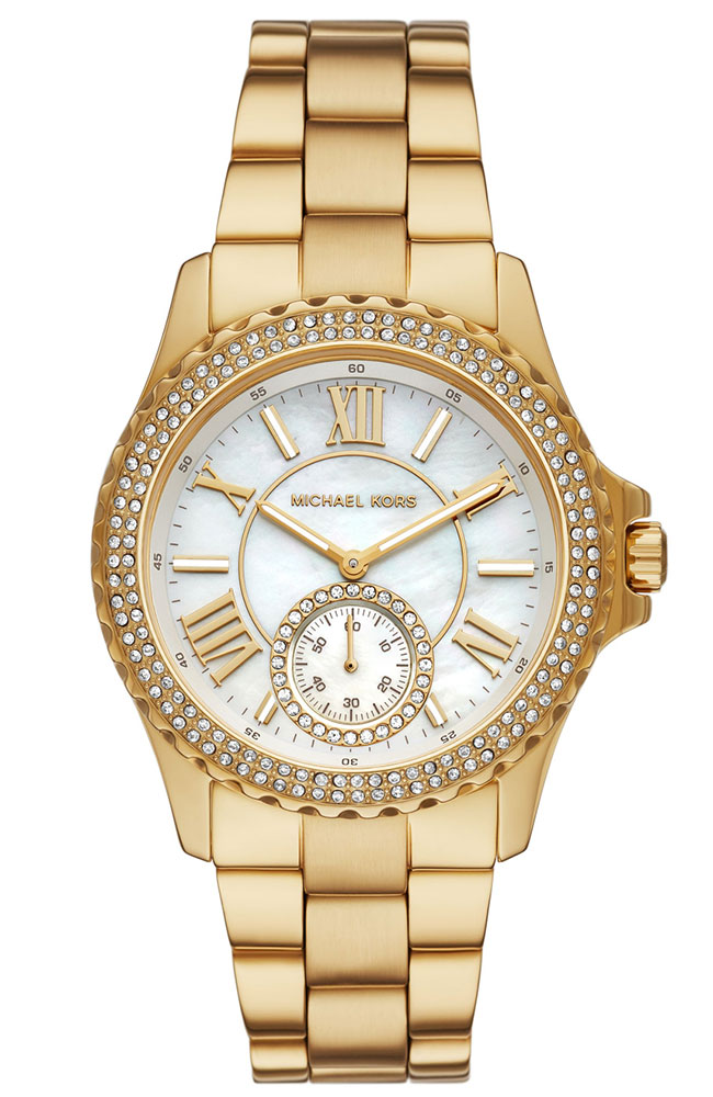 MICHAEL KORS Everest Crystals Gold Stainless Steel MK7401 - E-oro.gr ...