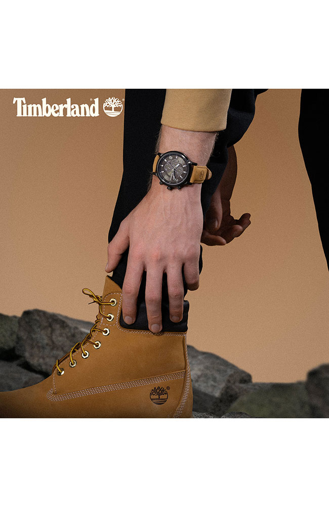 Men's Watch TIMBERLAND Driscoll Brown Leather Strap TDWGF0055703