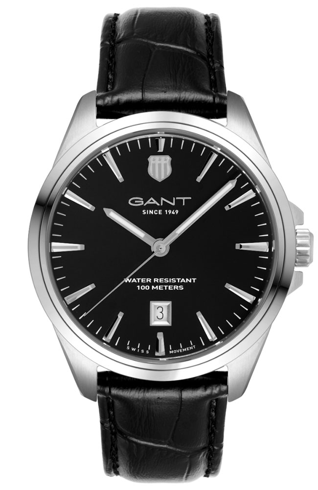 Men's Watch GANT Prestige Swiss Movement Black Leather Strap