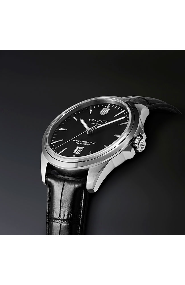 Men's Watch GANT Prestige Swiss Movement Black Leather Strap