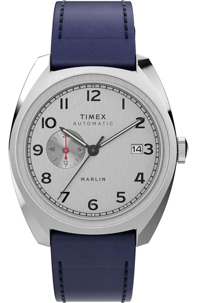 TIMEX Marlin Automatic Blue Leather Strap TW2V61900 - E-oro.gr TIMEX ...